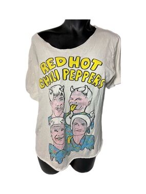 Red Hot Chili Peppers Graphic Concert  Tee - White